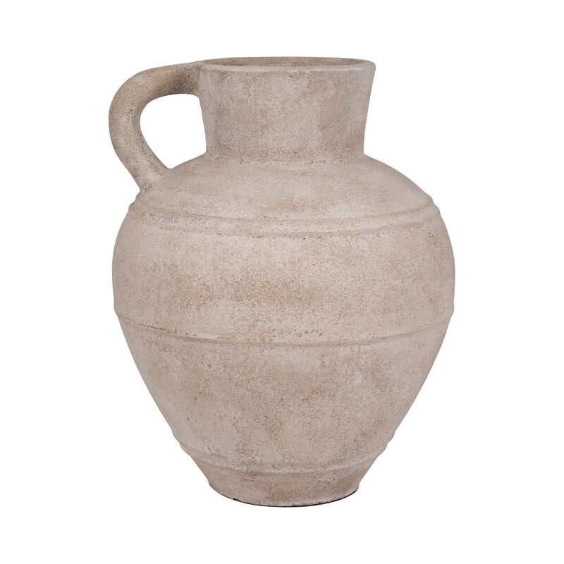 22" Jug Vase W/ Handle, Ivory image number 0