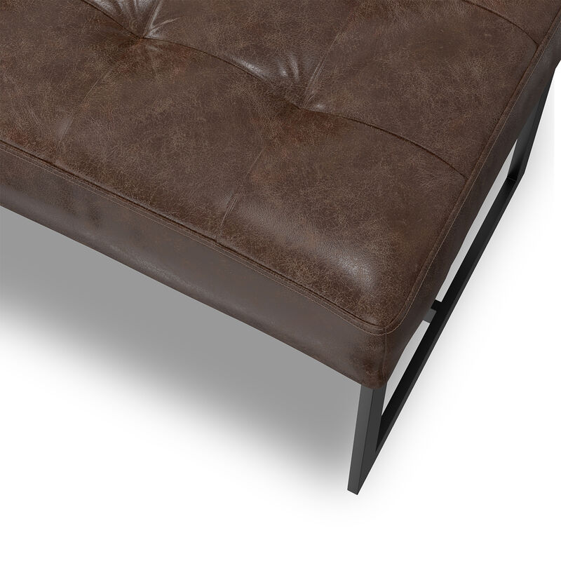 Simpli Home Penelope Leather Ottoman Bench image number 6