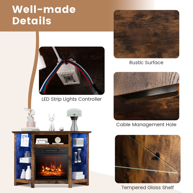 Modern TV Stand with LED Lights &ndash; Entertainment Center for Living Room Storage image number 8