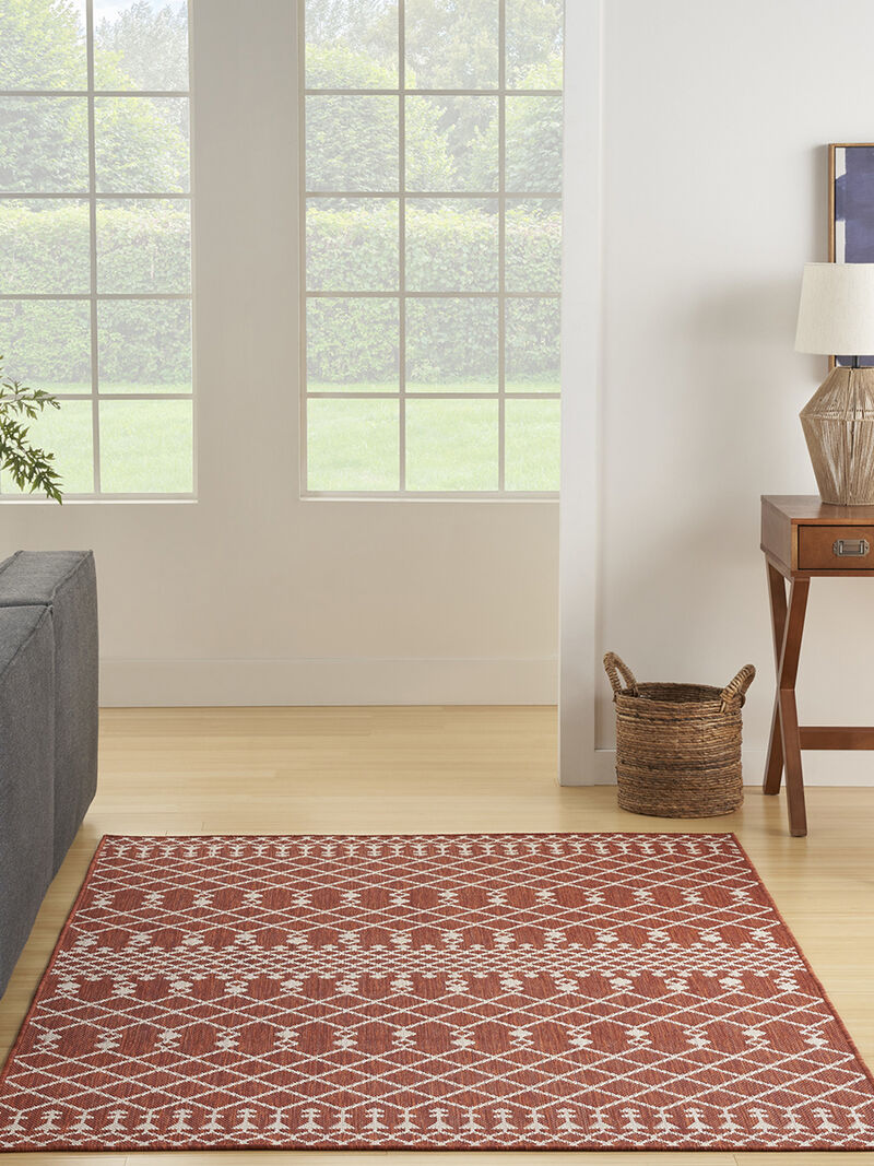 Positano POS02 Terracotta 5' x 7' Rug image number 1
