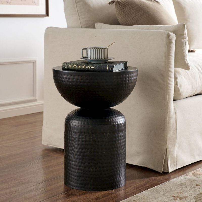 Mella Metal Hammered Side Table image number 5