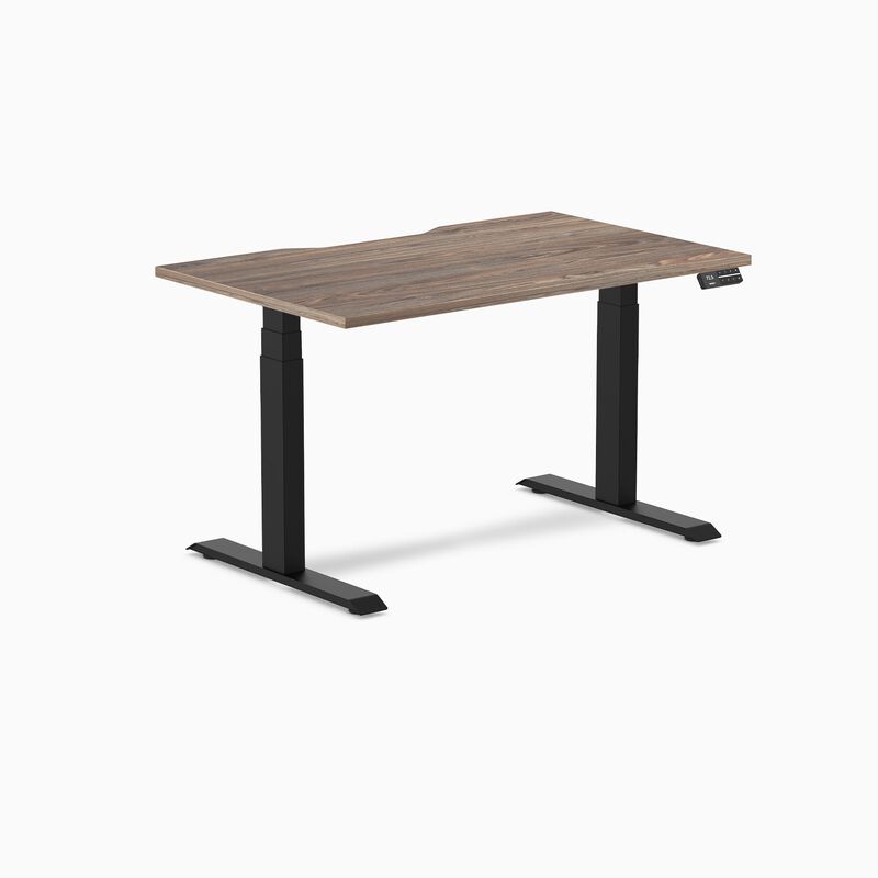 Desky Dual Scalloped Laminate Sit Stand Desk image number 0