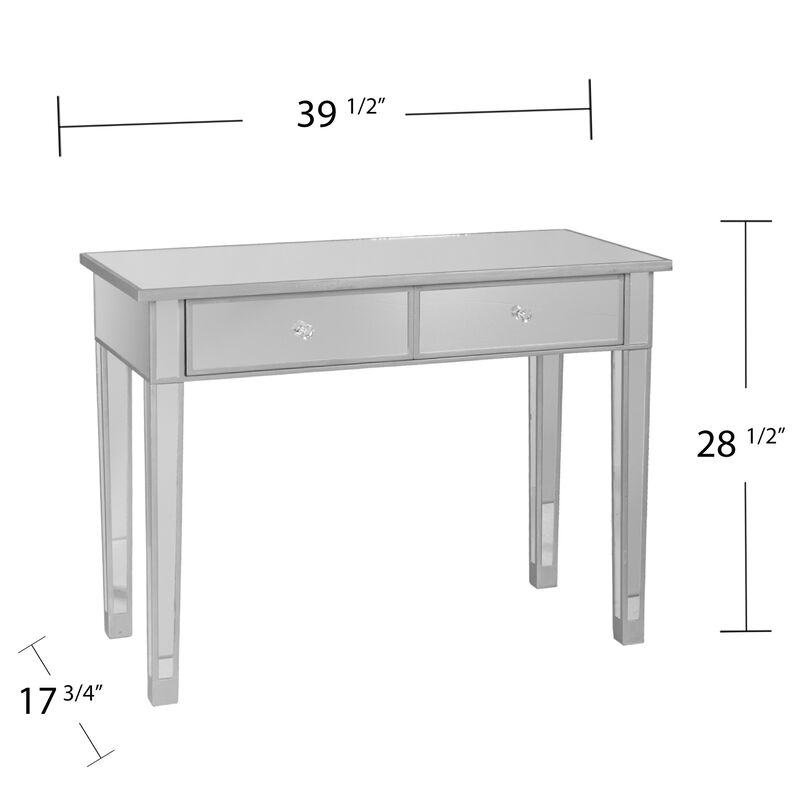 Halsey Mirrored Two-Drawer Console Table