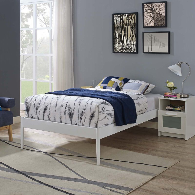 Modway - Elsie Twin Bed Frame White image number 1