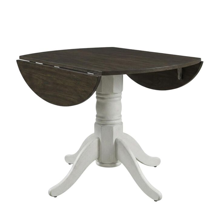 Liberty Furniture Brook Bay Drop Leaf Table Set in Rubberwood Solids with Mindy Veneers