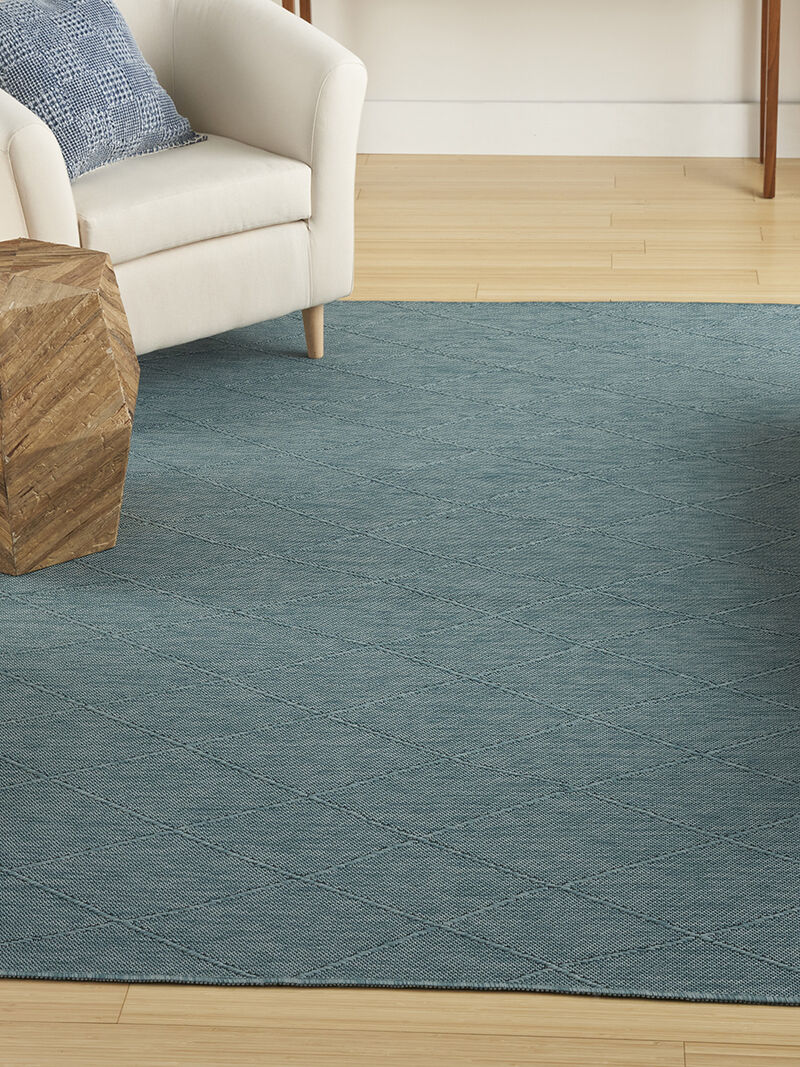 Washable Solutions WSL01 Aqua 6' x 9' Rug