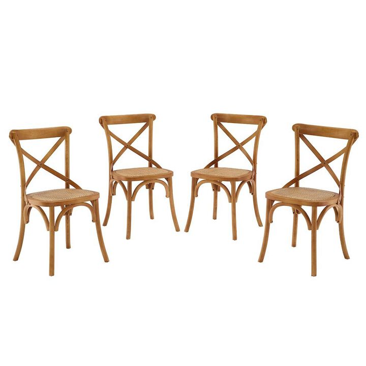 Wooden Dining Side Chairs for Dining Room, Natural, Set of 4