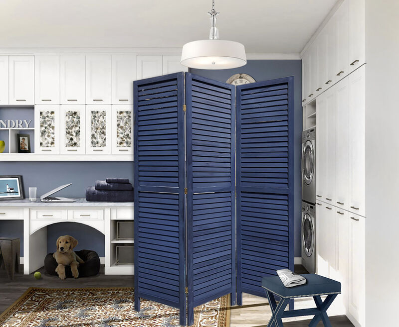 3-Panel Shutter Screen Room Divider for Stylish Privacy and Elegant Space Division