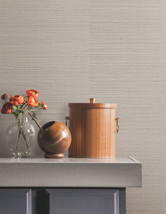 Natural Sisal Classic Grey Peel & Stick Grasscloth Wallpaper (Set of 2)