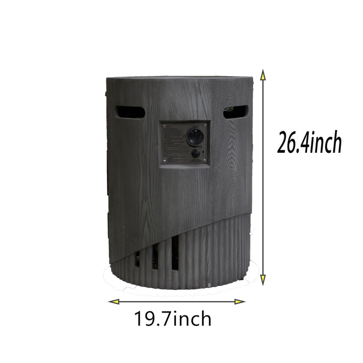 Streamdale CSA Certified 32,000 BTU Round Gas Fire Pit with Lava Stone