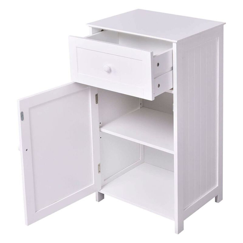 Bathroom Floor Storage Cabinet with Water-Resistant Finish