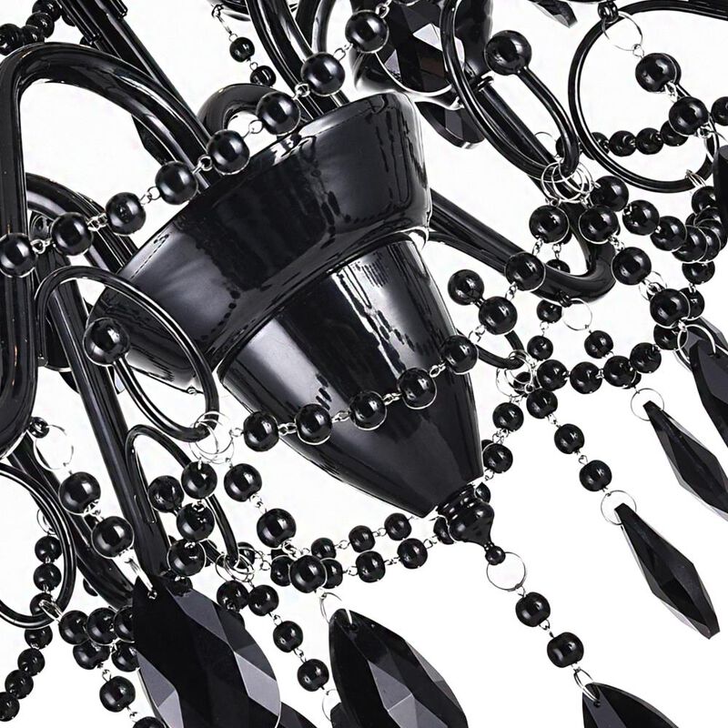 Keen 3 Light Up Chandelier With Black Finish