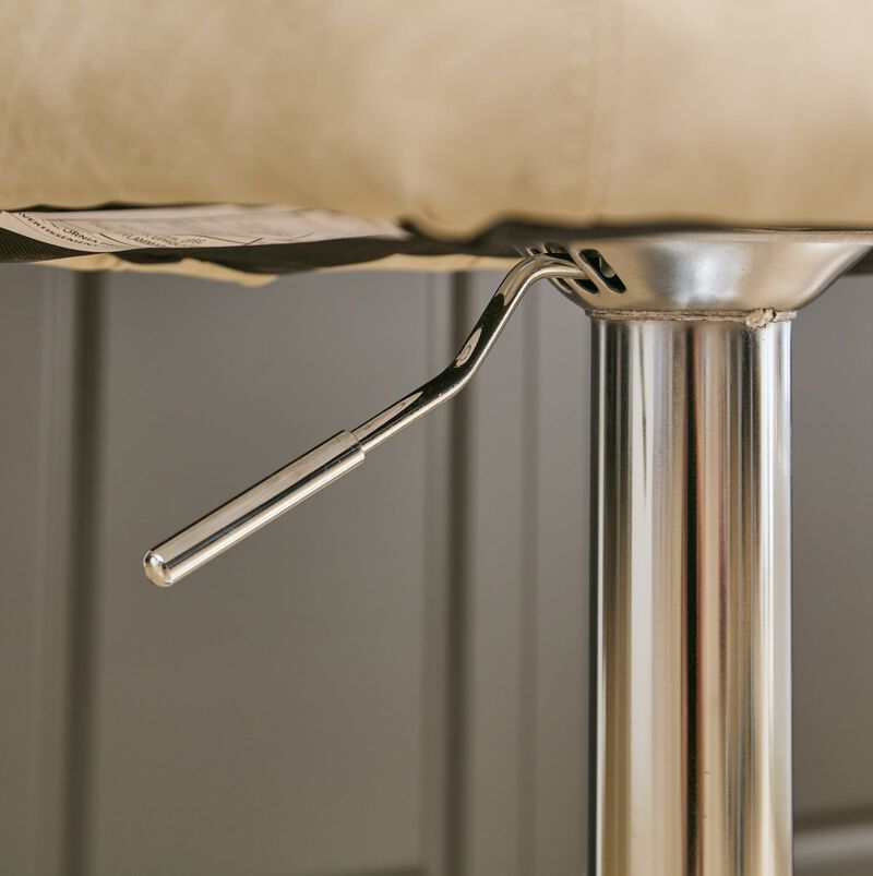Clihome Swivel Barstools Set of 2,Adjusatble Seat Height,Modern PU Upholstered Bar Stools with the whole Back Tufted, for Home Pub and Kitchen Island image number 5