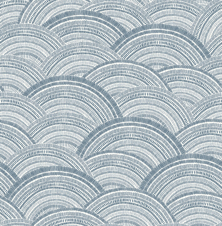 Encircle Indigo Geometric Wallpaper (Set of 2)