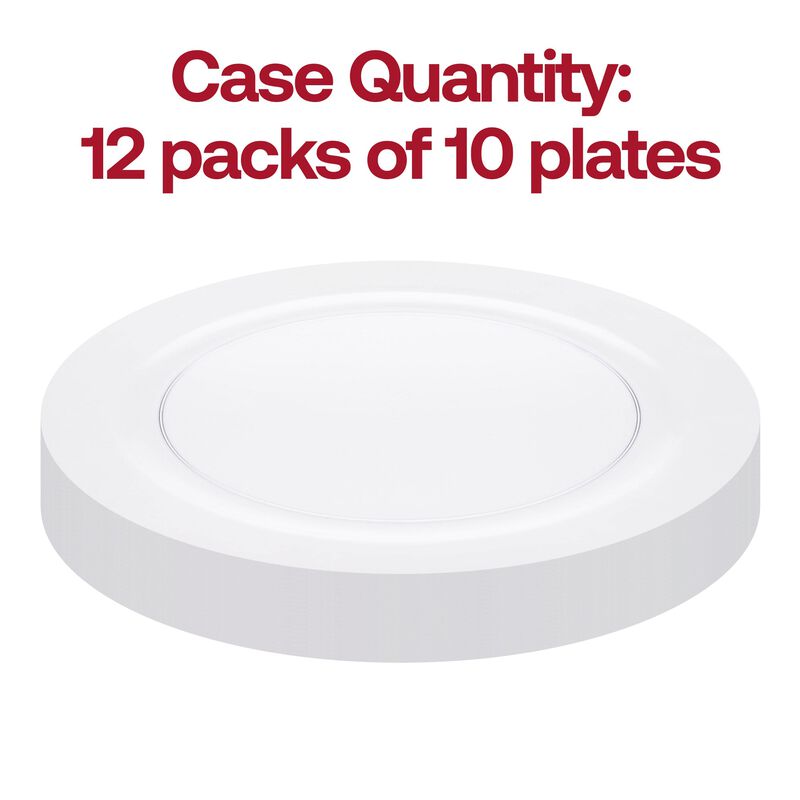 9" Clear Economy Round Plastic Buffet Plates (120 Plates) image number 3