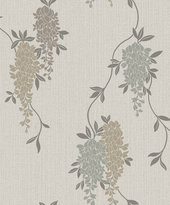 Aisla Neutral Wisteria Wallpaper