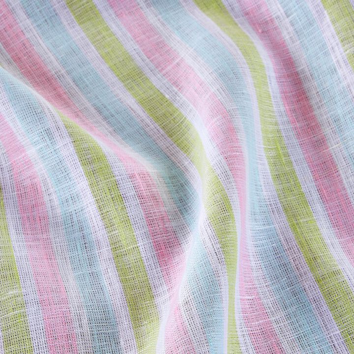 Solino Home 100% Pure Linen Table Throw - Palm Beach Stripe