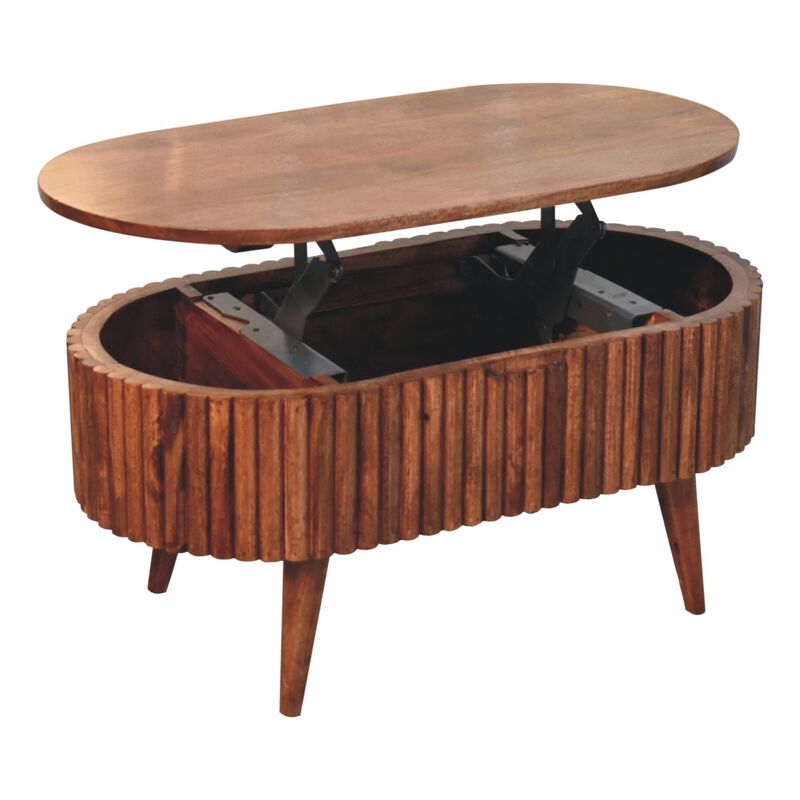 Artisan Furniture Solid Wood Honey Caramel Mokka Coffee Table