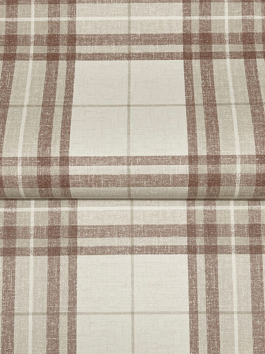 Cabin Check Rust Plaid Wallpaper