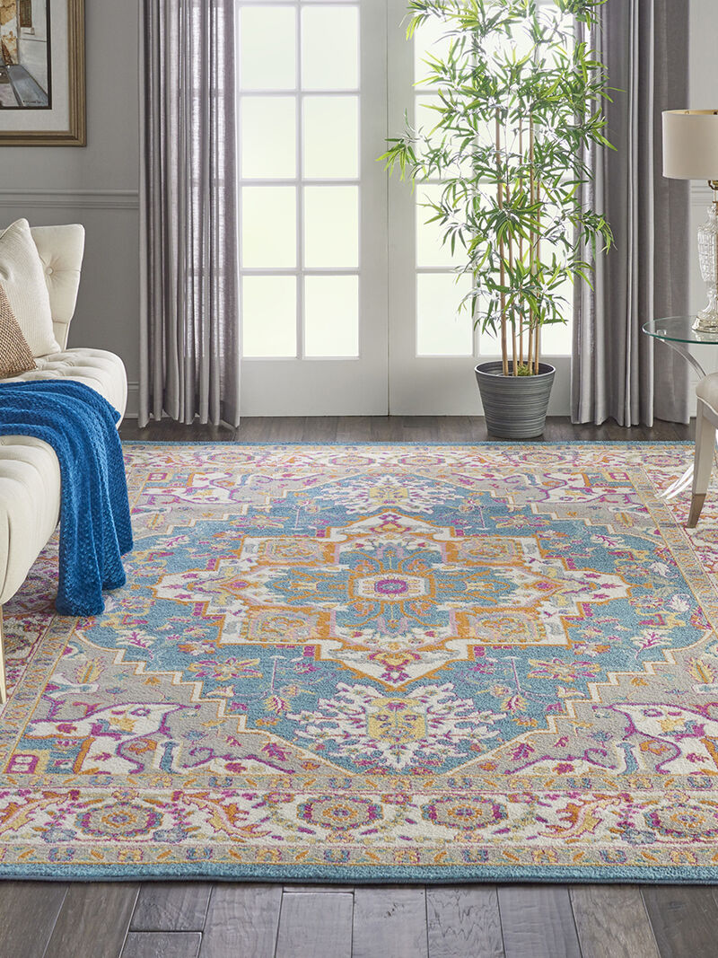 Passion PSN20 Teal/Multicolor 9' x 12' Rug