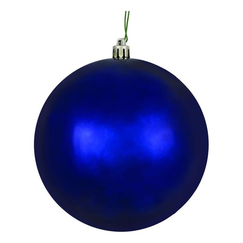 Vickerman 3" Plastic Ball Ornaments in Shiny Midnight Blue (Set of 12) image number 0
