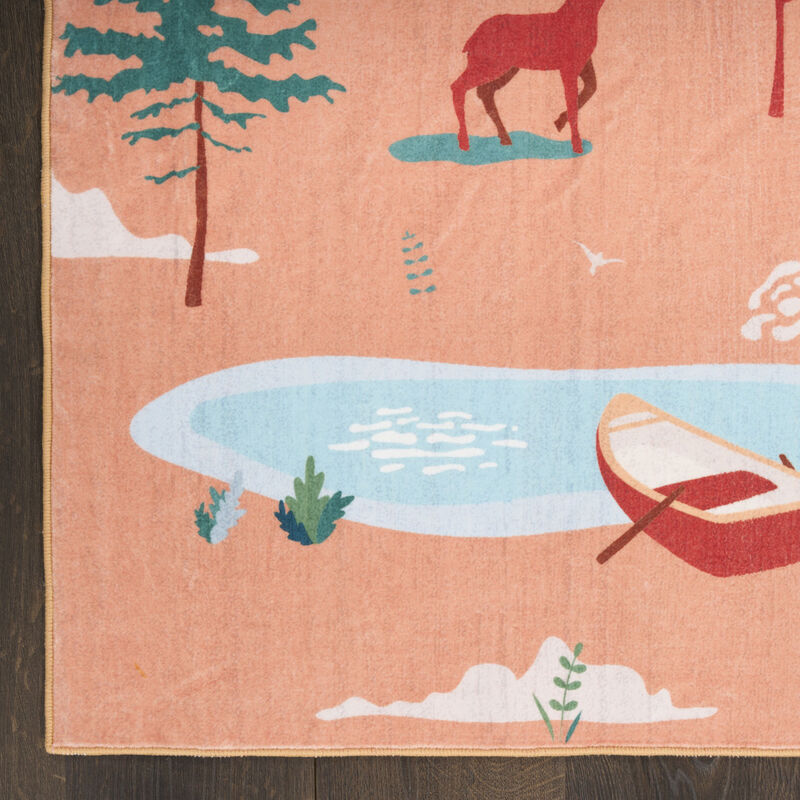 HomeRoots 5' X 7' Orange Indoor Outdoor Area Rug image number 4