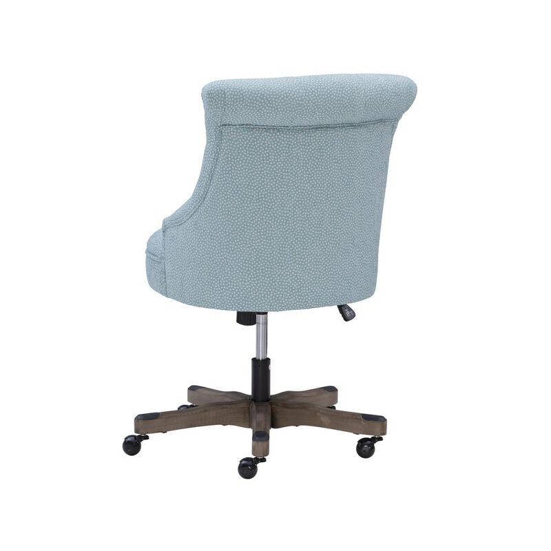 Linon Sinclair Office Chair, Light Blue