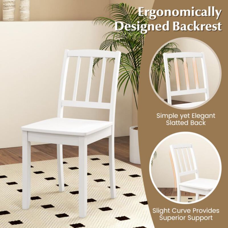 Hivvago Wood Dining Chair Set of 2 with Rubber Wood Legs