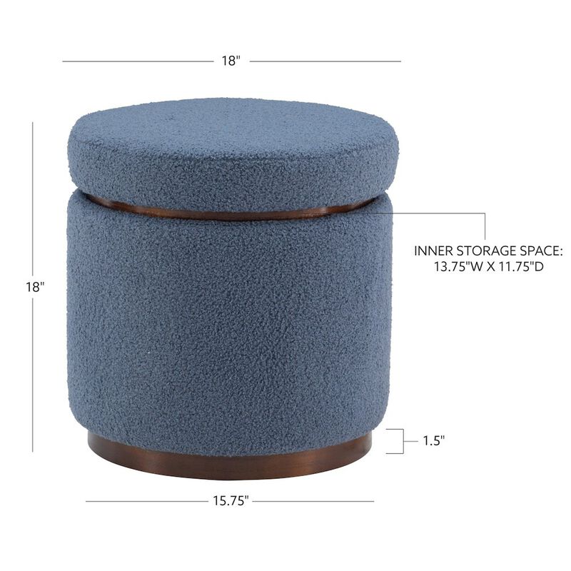 Linon Blanche Storage Ottoman image number 7