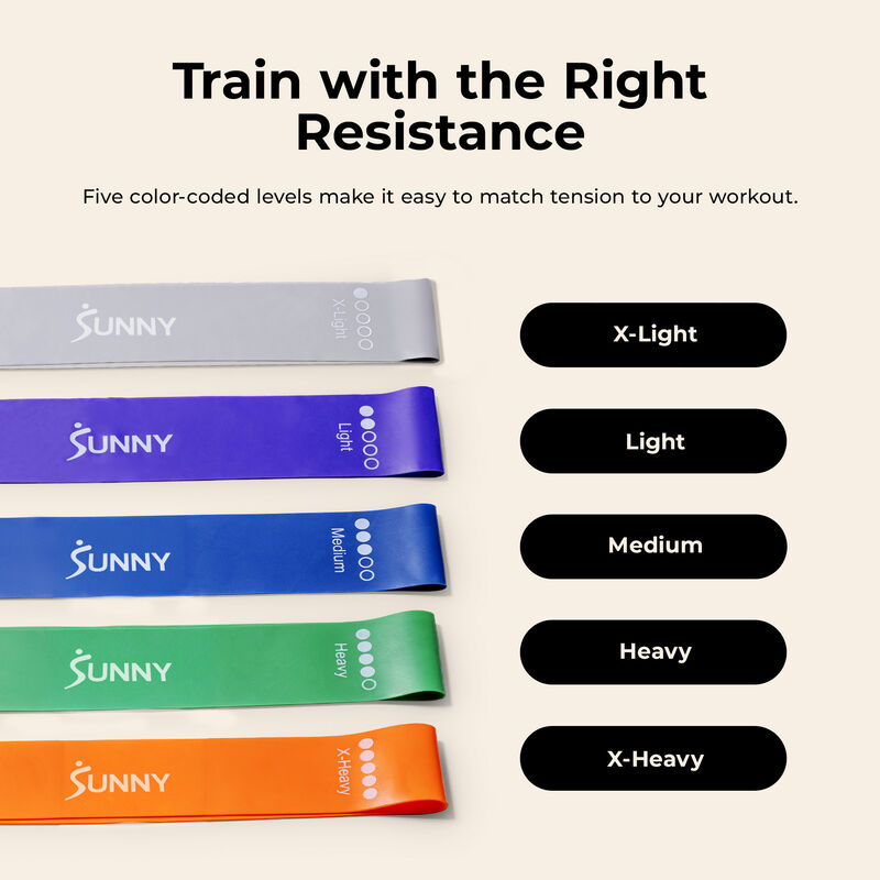 Sunny Health & Fitness 5-Level Resistance Loop Set image number 4
