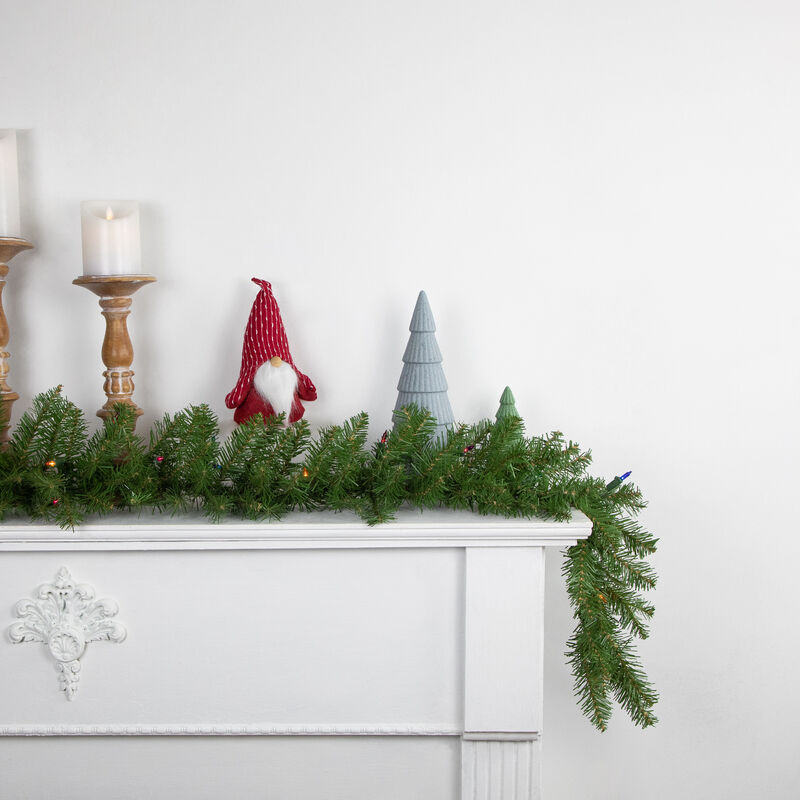 9' x 10 Pre-Lit Rockwood Pine Artificial Christmas Garland  Multi Lights image number 2