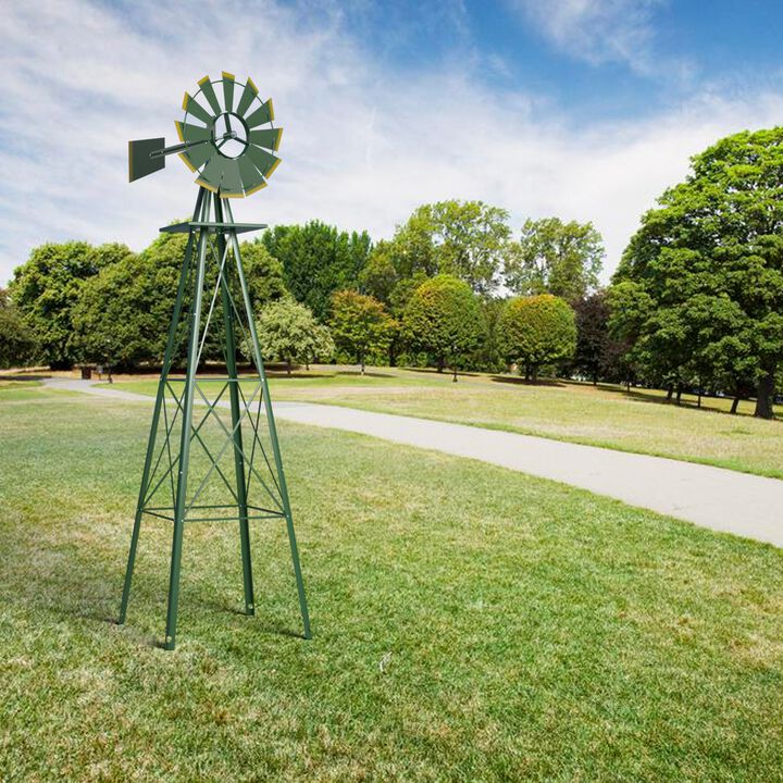 Tall Garden Ornamental Windmill Steel Yard Decor for Outdoor Space