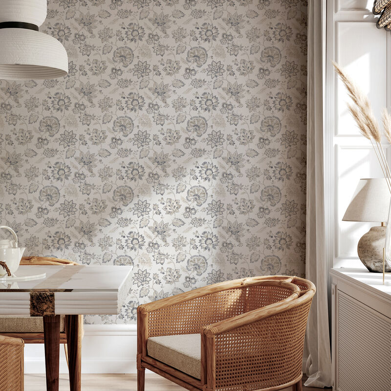 Prudie Denim Jacobean Trail Wallpaper image number 1