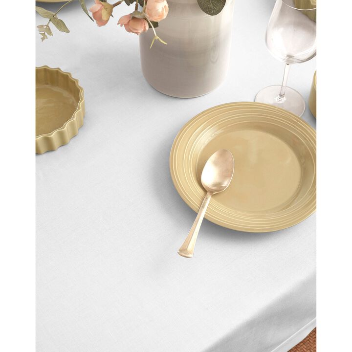 Cotton Linen Tablecloth - Dru - Cotton Linen Plain