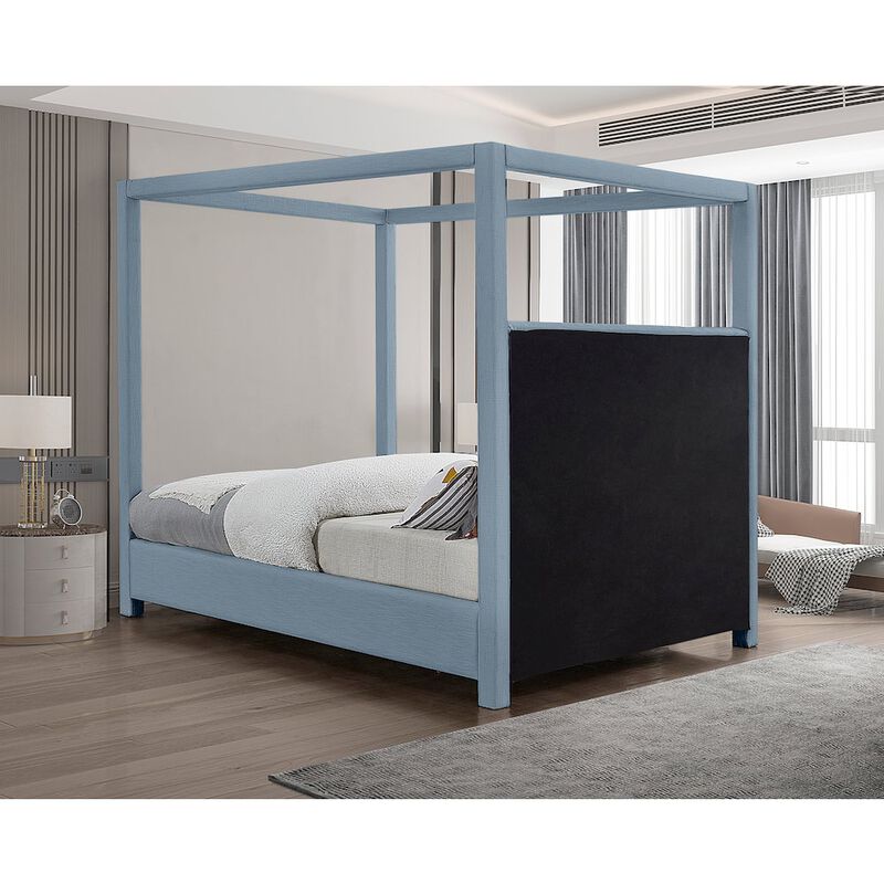 Meridian Furniture Emerson Sky Blue King Bed