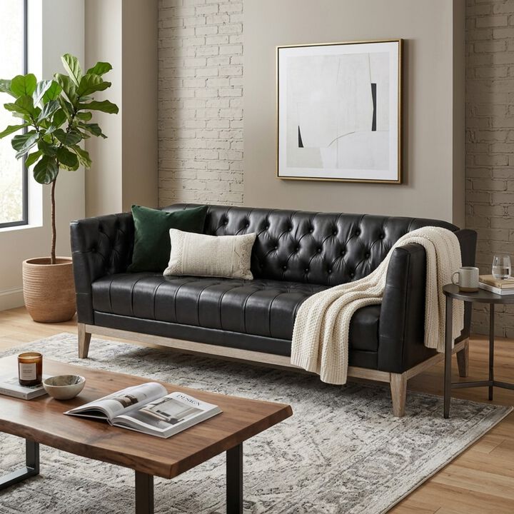 Jitrap Mid Century Modern Chesterfield Sofa