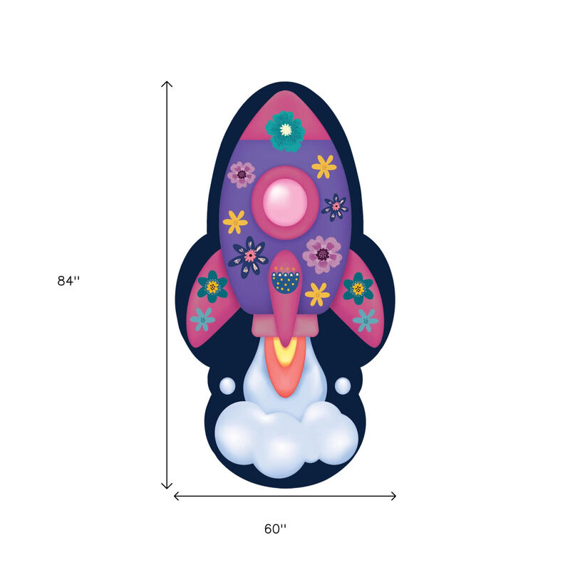 HomeRoots Spaceships Youthful Washable Area Rug image number 3
