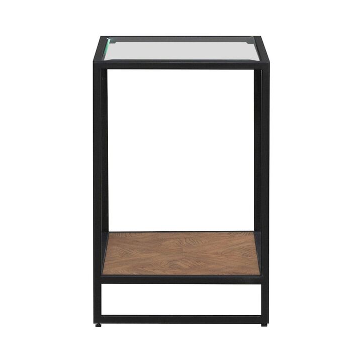 Liberty Furniture Bedford Chairside Table for Living Room - Weathered Oak