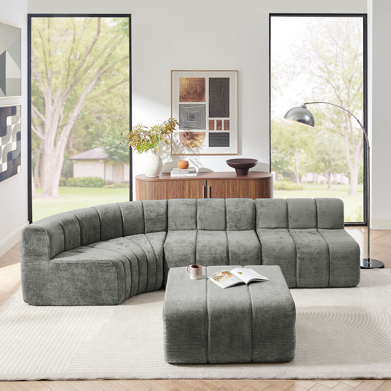 Cepska Semi-Curved Modular Sectional Sofa image number 3