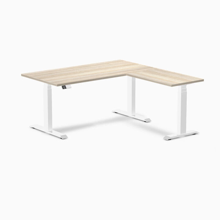 Desky Eco L-Shape Laminate Sit Stand Desk