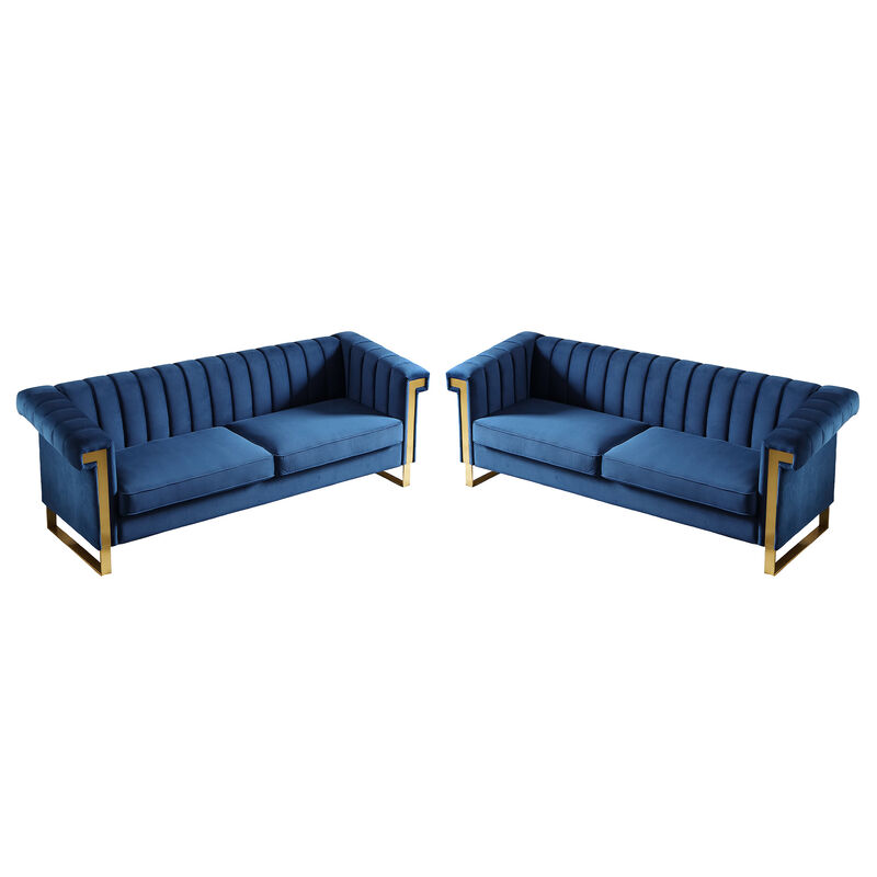 Satwud Luxury Velvet Sofa Set image number 0