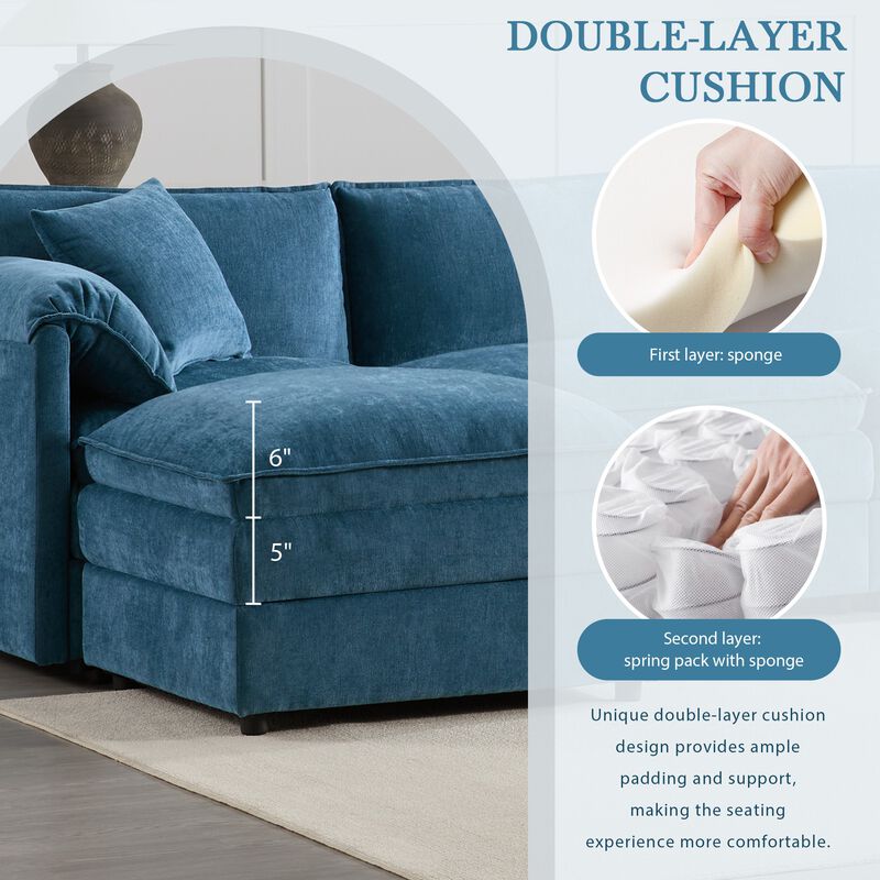 Cepbis L-Shaped Modular Cloud Sectional Sofa image number 5