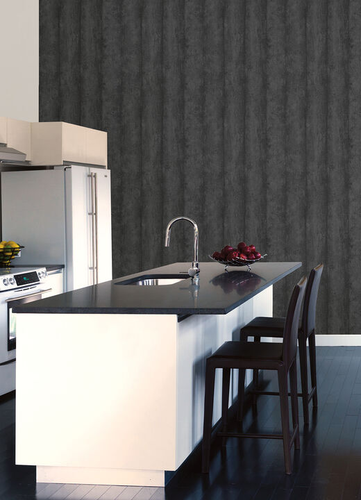 Flint Charcoal Wood Wallpaper (Set of 2)