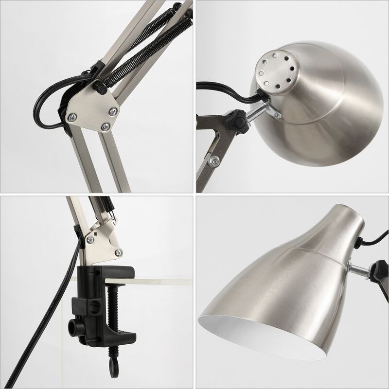 Odile Classic Industrial Adjustable Articulated Clamp On LED Task Lamp