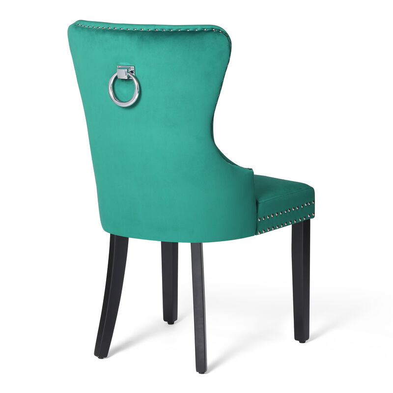WestinTrends Velvet Upholstered Tufted Dining Chairs (Set of 6)
