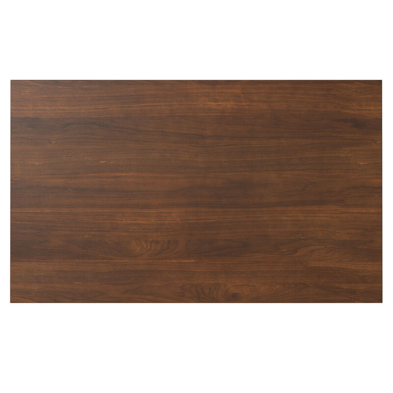 Colby 60 inch x 36 inch Rectangle Contemporary Modern Dining Table in Walnut