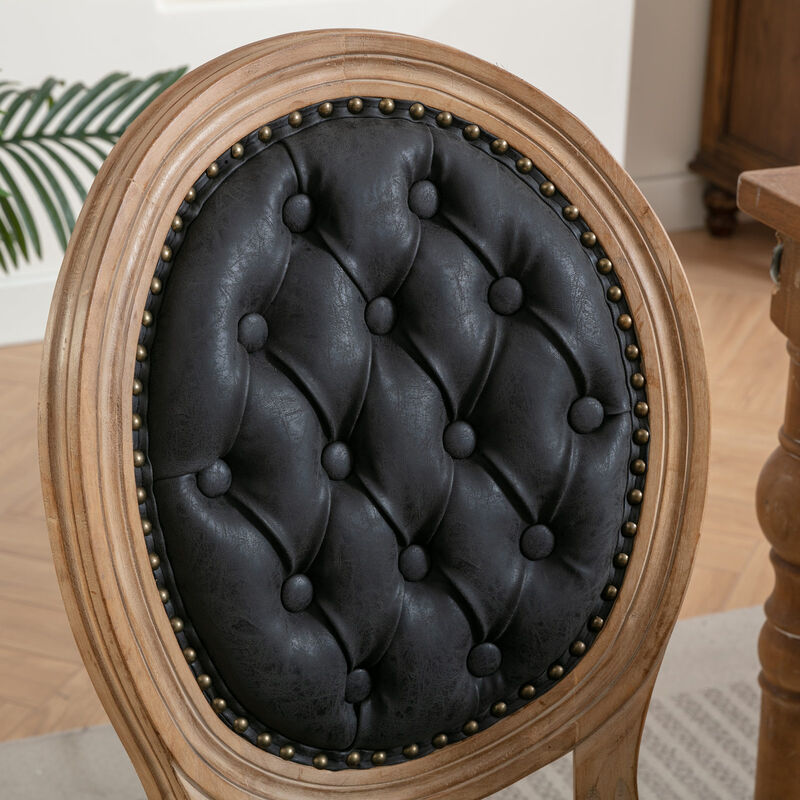 Streamdale Antique French Style Wood Frame Dining Chairs Set