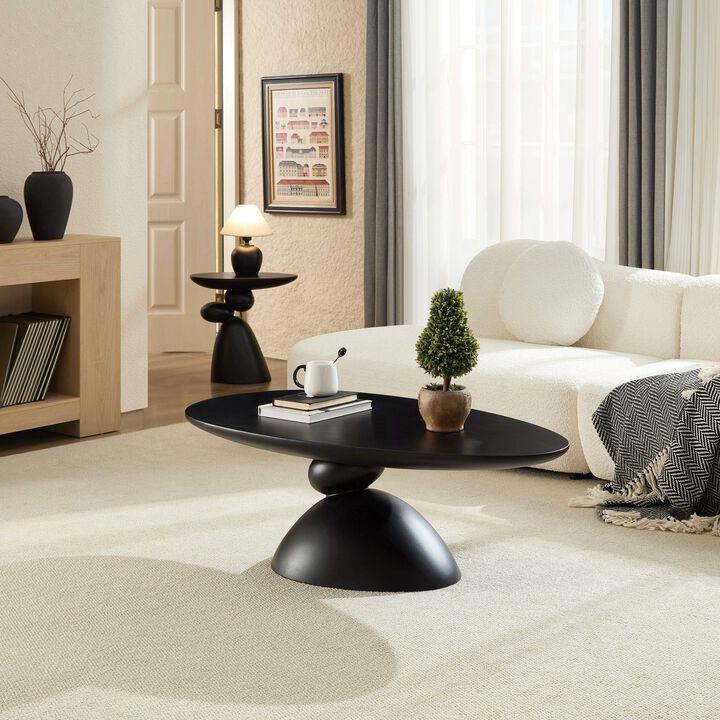 Glibop Lucky Stone-shaped Elliptical Coffee Table