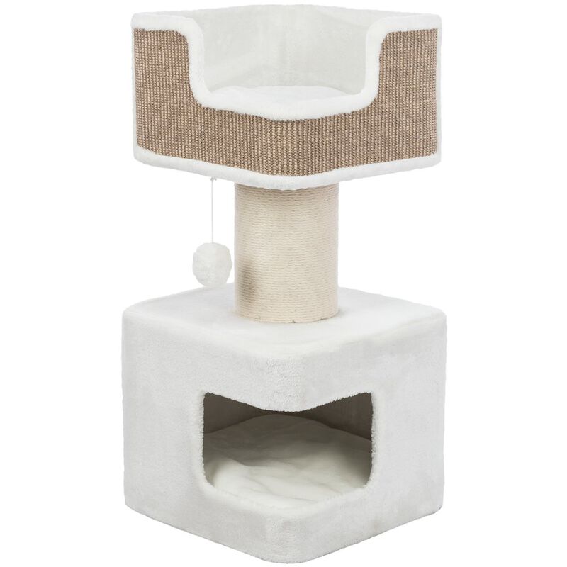 TRIXIE Ava XXL Jute & Plush 2-Level Cat Tree with Scratching Post & Condo image number 0