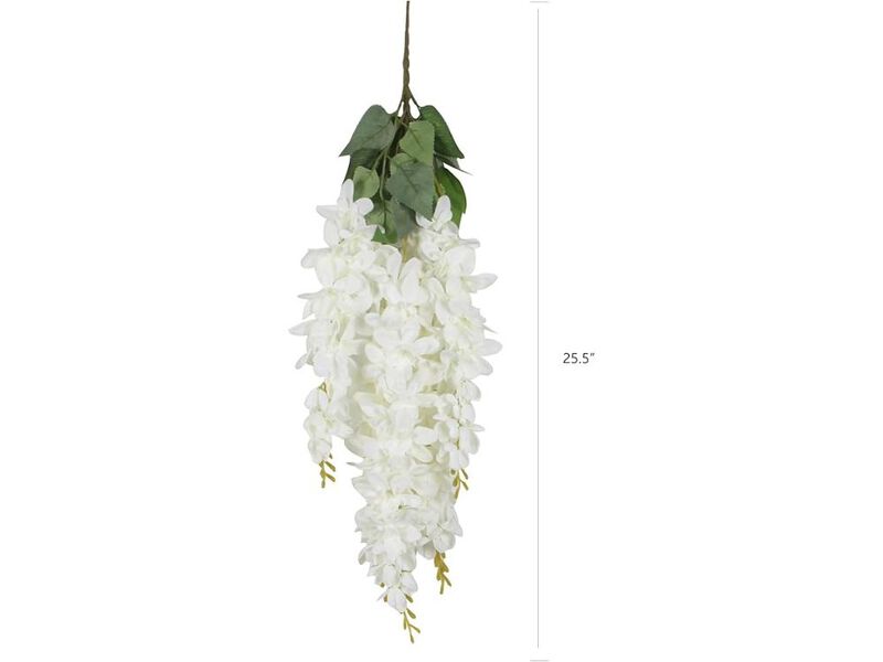 White Artificial Hanging Wisteria Flowers Wedding Centerpiece Decor image number 2